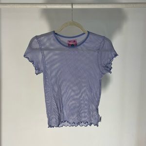 UNIF PERIWINKLE MESH TOP